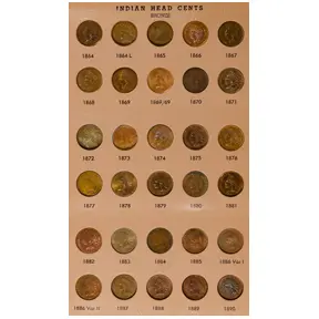 Complete Indian Head cent collection in album.